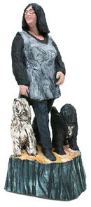 Susanne, Bella und Ayusha, Eiche, h 63cm