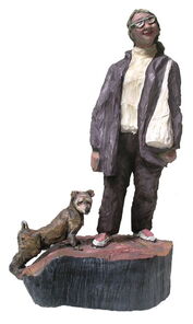 Frederike-und-Fietje, wood, h 59cm