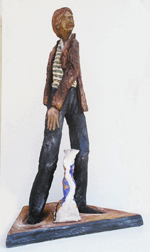 Aaron Uran, oak, h 138cm